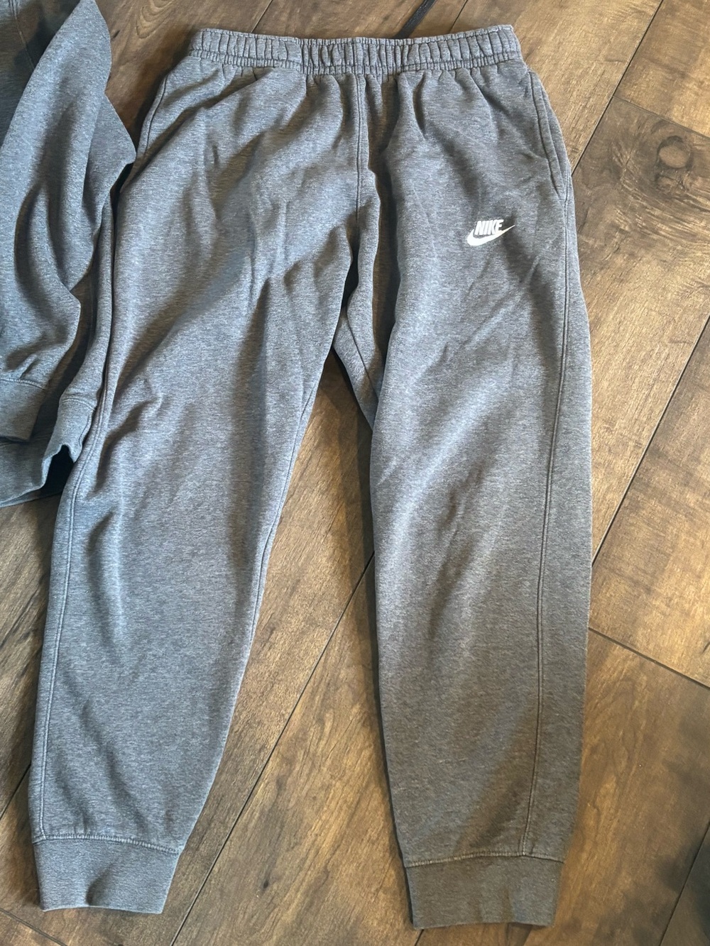 Nike Gray Fleece Jogger Bottoms